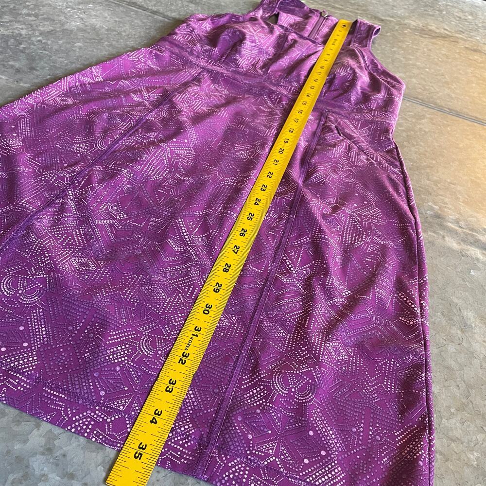 Title Nine Magenta Geometric A-Line Dress - Picture 12 of 12